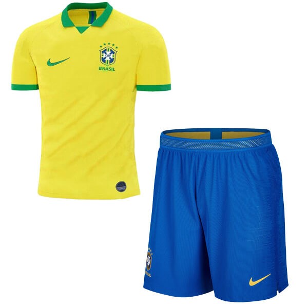 Camiseta Brasil 1ª Kit Niño 2019 Amarillo